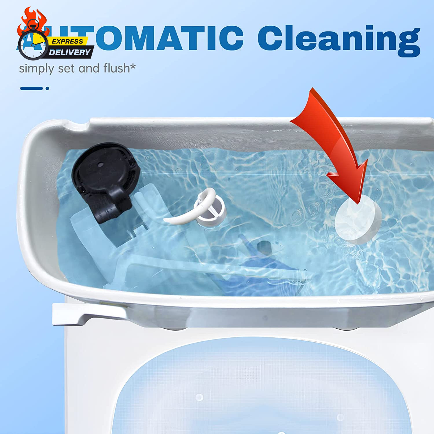 Toilet Bowl Cleaner Tablets 12 PACK, Automatic Toilet Bowl Cleaners with Bleach