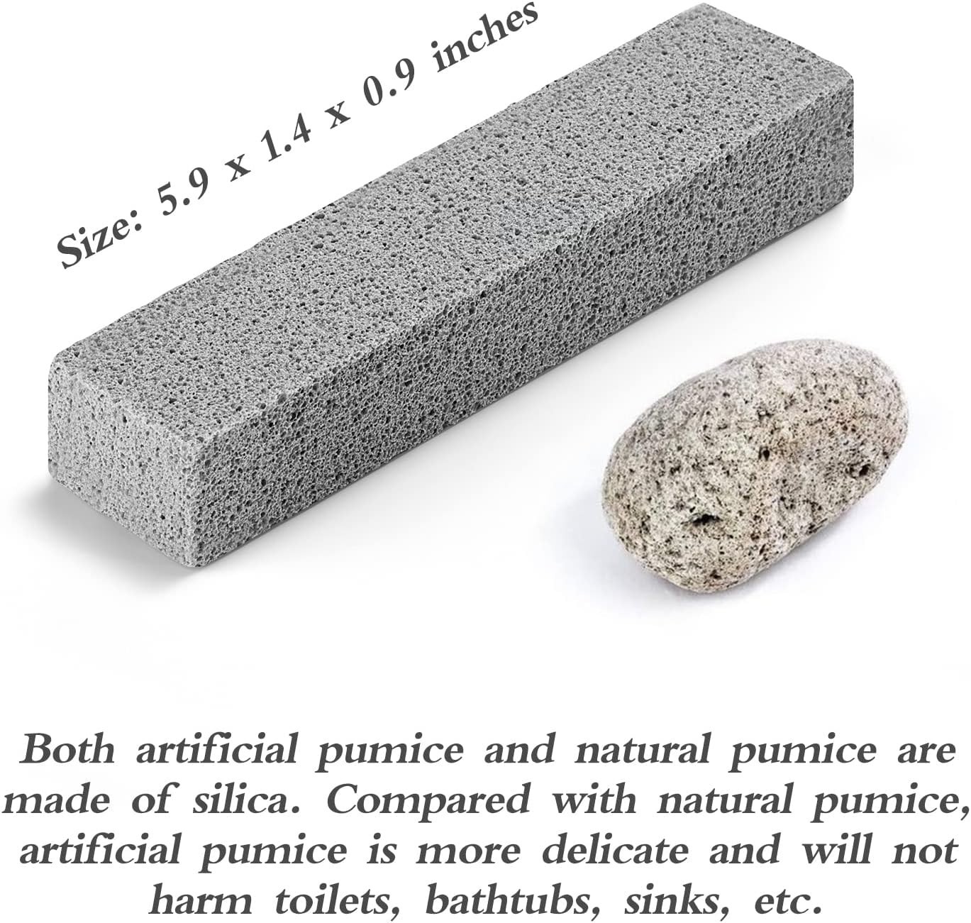 Versatile 6-Pack Pumice Stones for Effortless Cleaning of Bathrooms & More