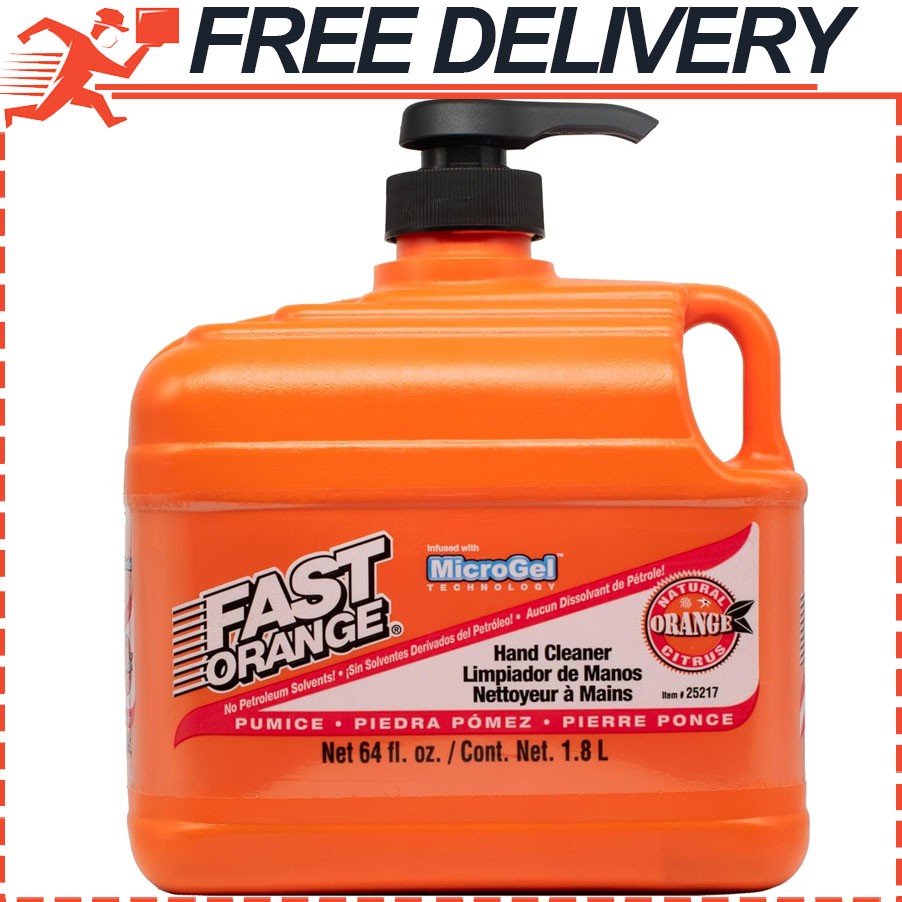 Fast Orange Permatex 25217 Pumice Lotion Heavy Duty Hand Cleaner Orange 64 Fl Oz
