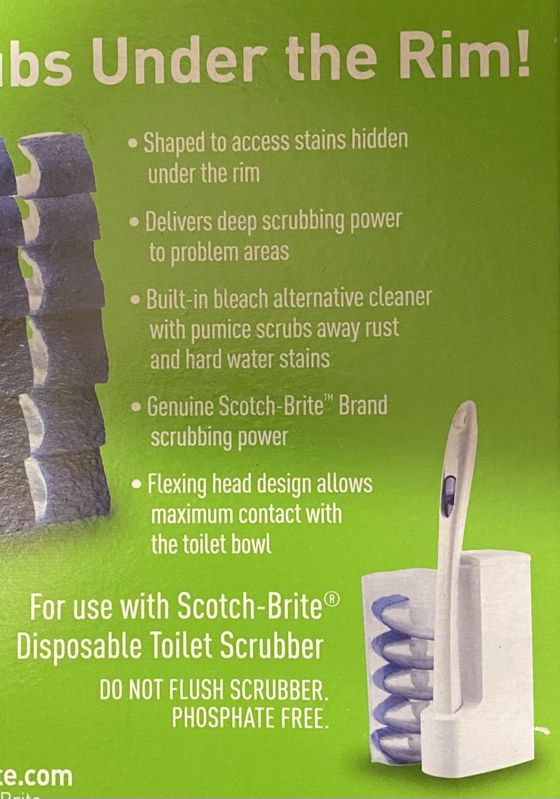 Scotch Brite Disposable Toilet Scrubber Refill Built in Cleaner 10 Pack Lot of 2