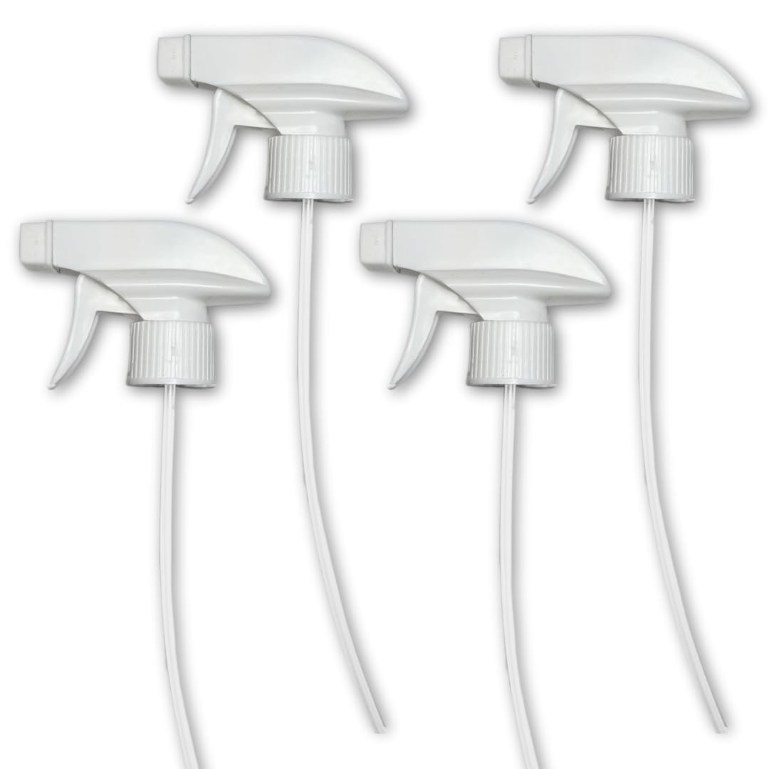 Leak-Proof Trigger Spray Nozzles – 4 Pack Adjustable for 8oz, 16oz, 32oz Bottles