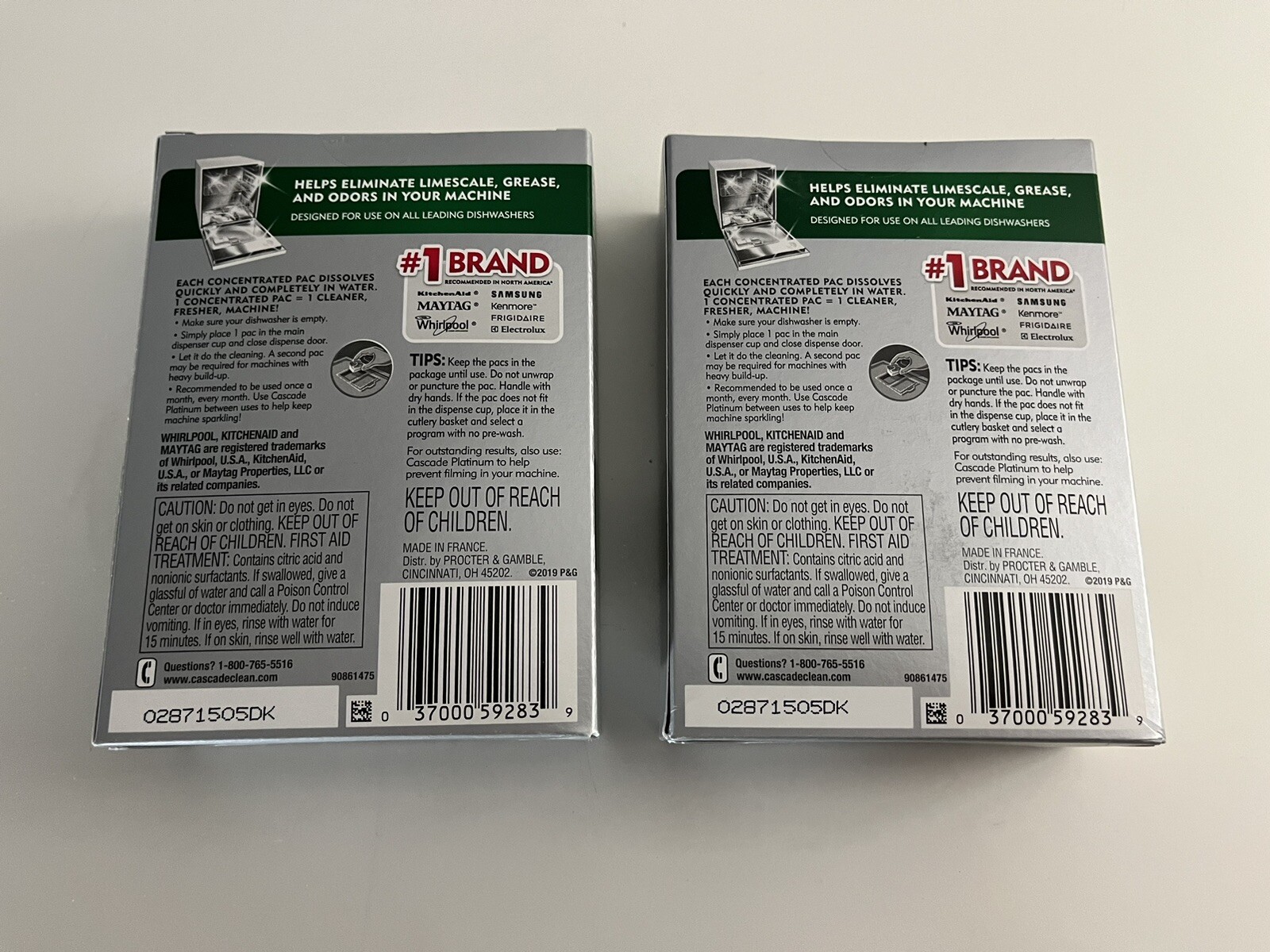 2X- Cascade PLATINUM DISHWASHER CLEANER 3-ct Per Box