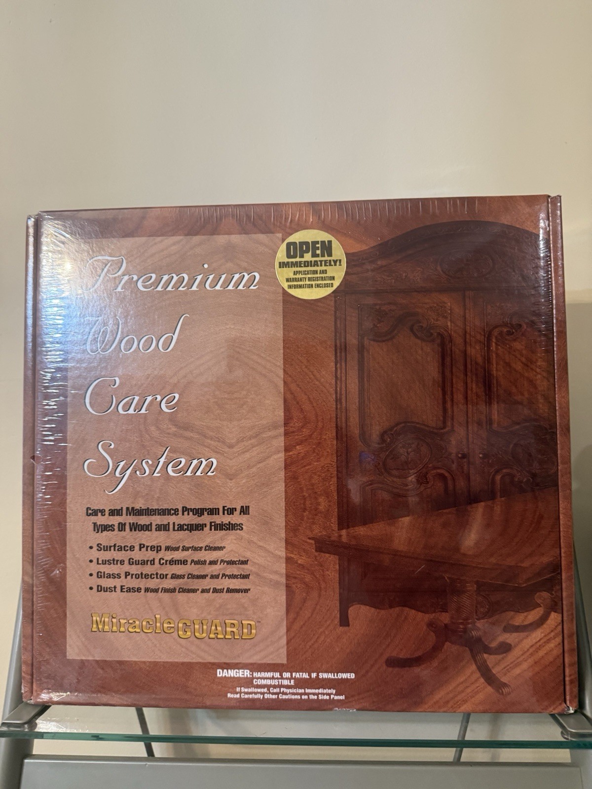 RHODES FURNITURE MIRACLE GUARD PREMIUM WOOD CARE SYSTEM KIT NEW SEALED BOX NEW .