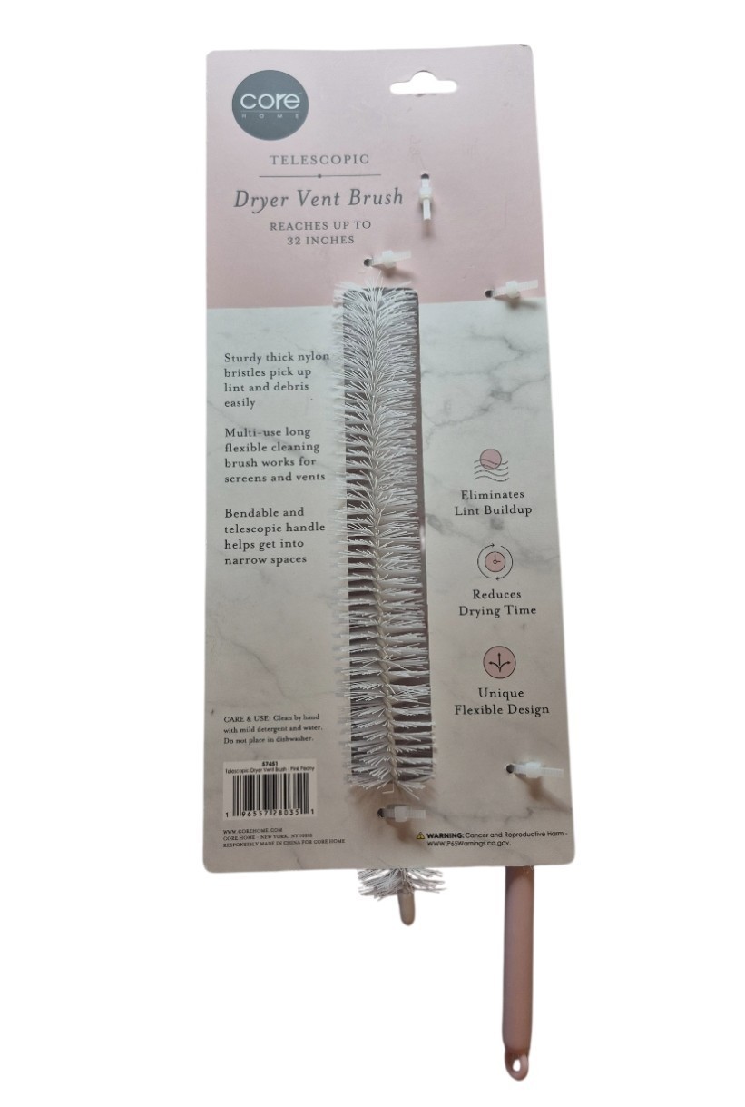 Extendable Telescopic Dryer Vent Cleaning Brush with Bendable Head
