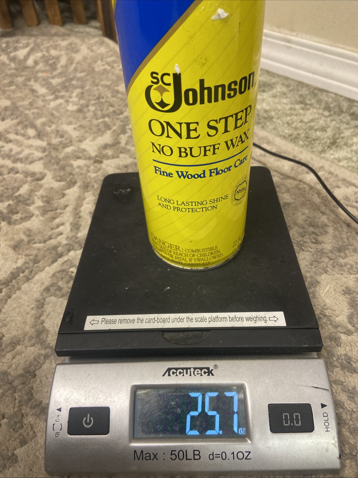 1x SC Johnson One Step No Buff Wax Fine Wood Floor Care 22 fl oz NEW