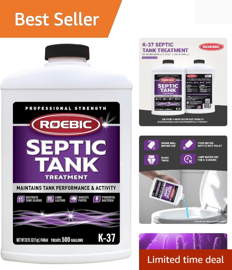 Efficient Septic Tank Treatment with Bacteria Enzymes – 32 Oz for One Use