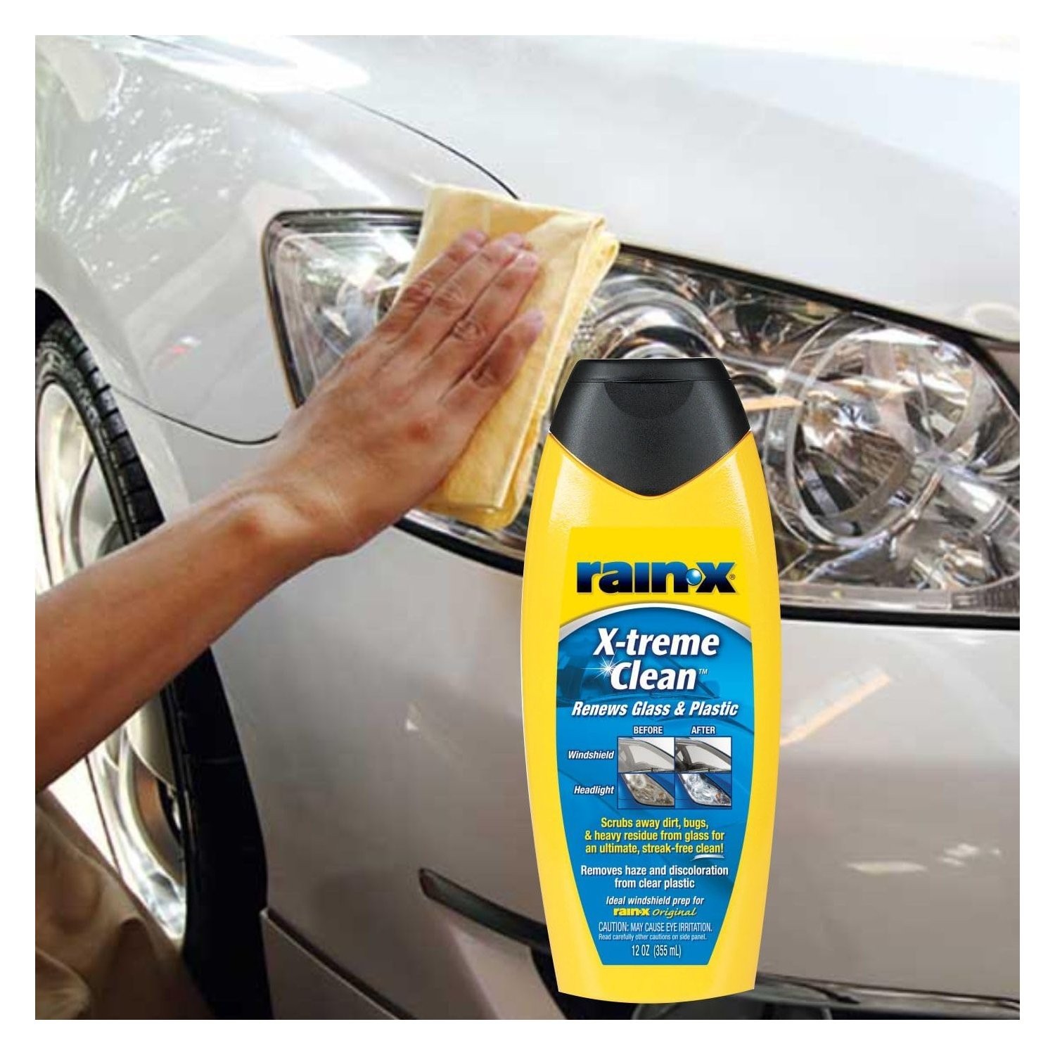 X-treme Clean 12oz Glass Cleaner for Windshields and Headlights Streak Free