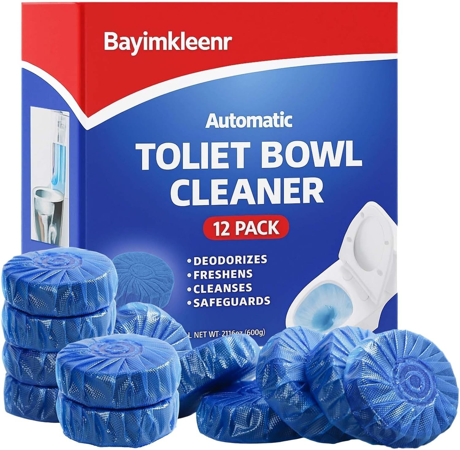 Ultra Fresh Septic Safe Toilet Cleaning Tablets – 12 Count Stain Remover