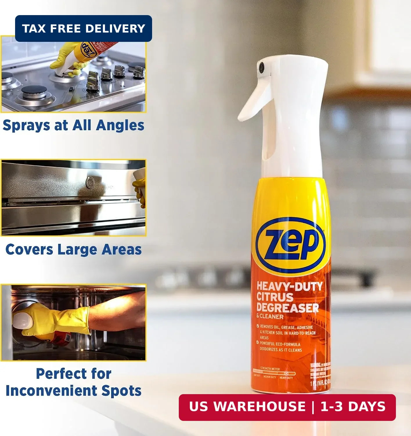 Zep Heavy Duty Citrus Degreaser and Cleaner Mist -16 fl oz ZUCIT20 – Removes Oil