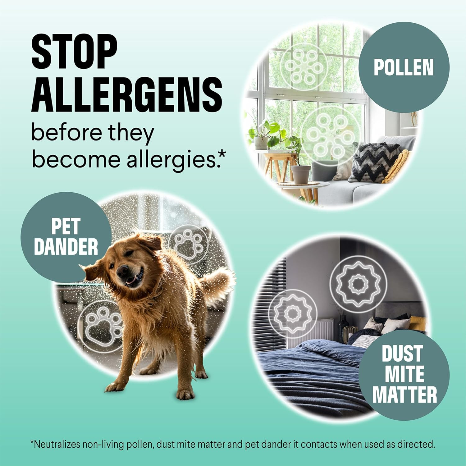 PURE Allergen Neutralizer Daily Air Spray, Clean Breeze, 8 Ounces