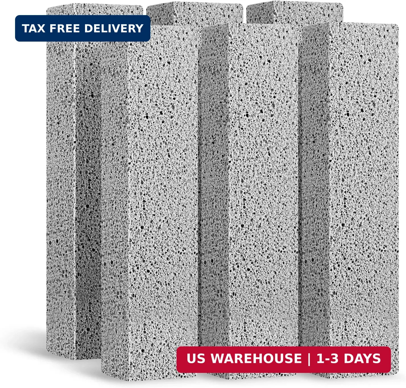 Lenicany 6Pack Pumice Stone for Toilet Cleaning Bowl Stick,Powerfully Cleans Har