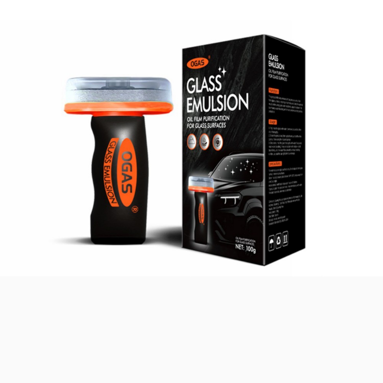 Automotive Car Glass Oil Film Remover Windshield Cleaner Brush for Safe Driving