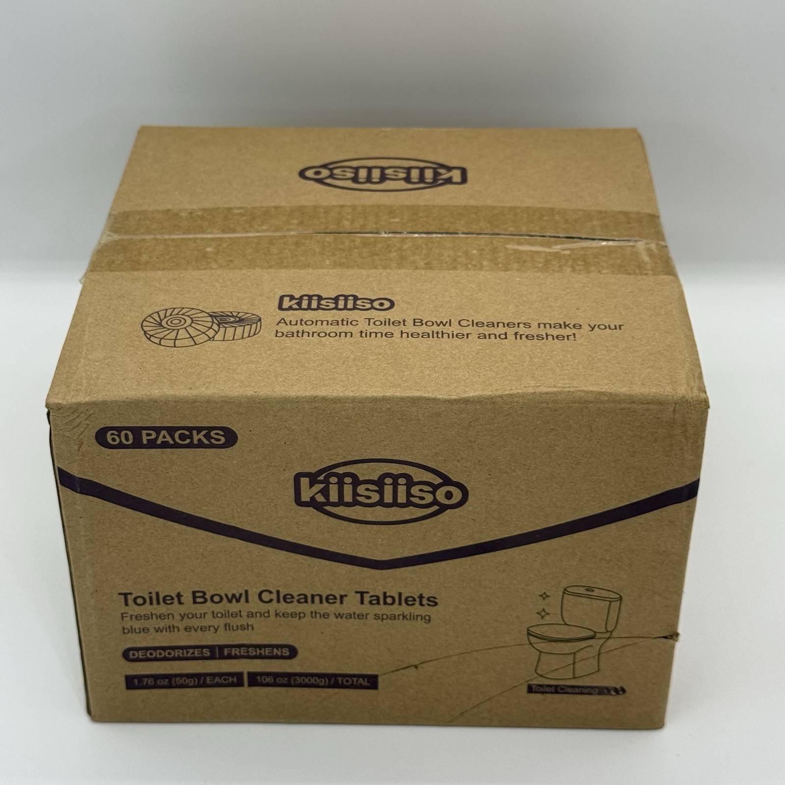 KIISIISO Ultra Clean Toilet Tablets White & Blue 60 PACK Toilet Bowl Cleaners