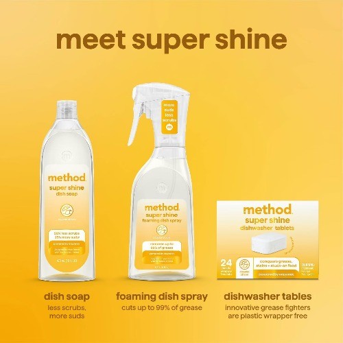 Method Super Shine Dishwasher Tablets Powered by Enzymes