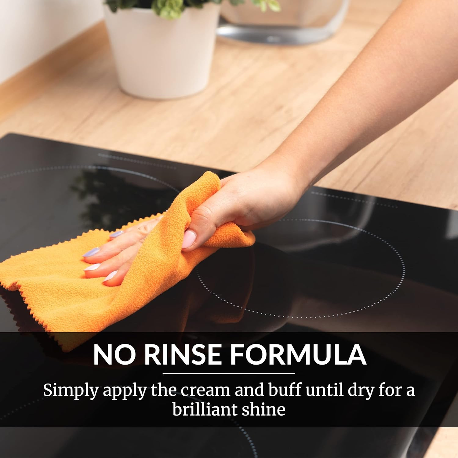 HOPE’S Cooktop Cleaning Cream, Fast Acting No-Rinse Cooktop Cleaner for Glass Ce