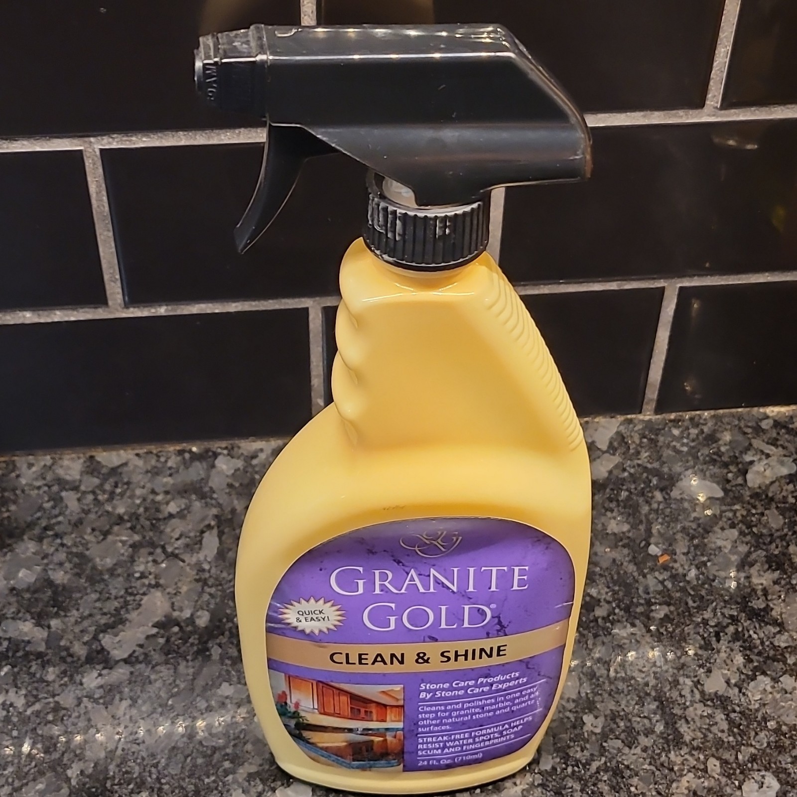 Granite Gold Non-Toxic Biodegradable Stone Polish Spray pH Balanced 24 fl oz