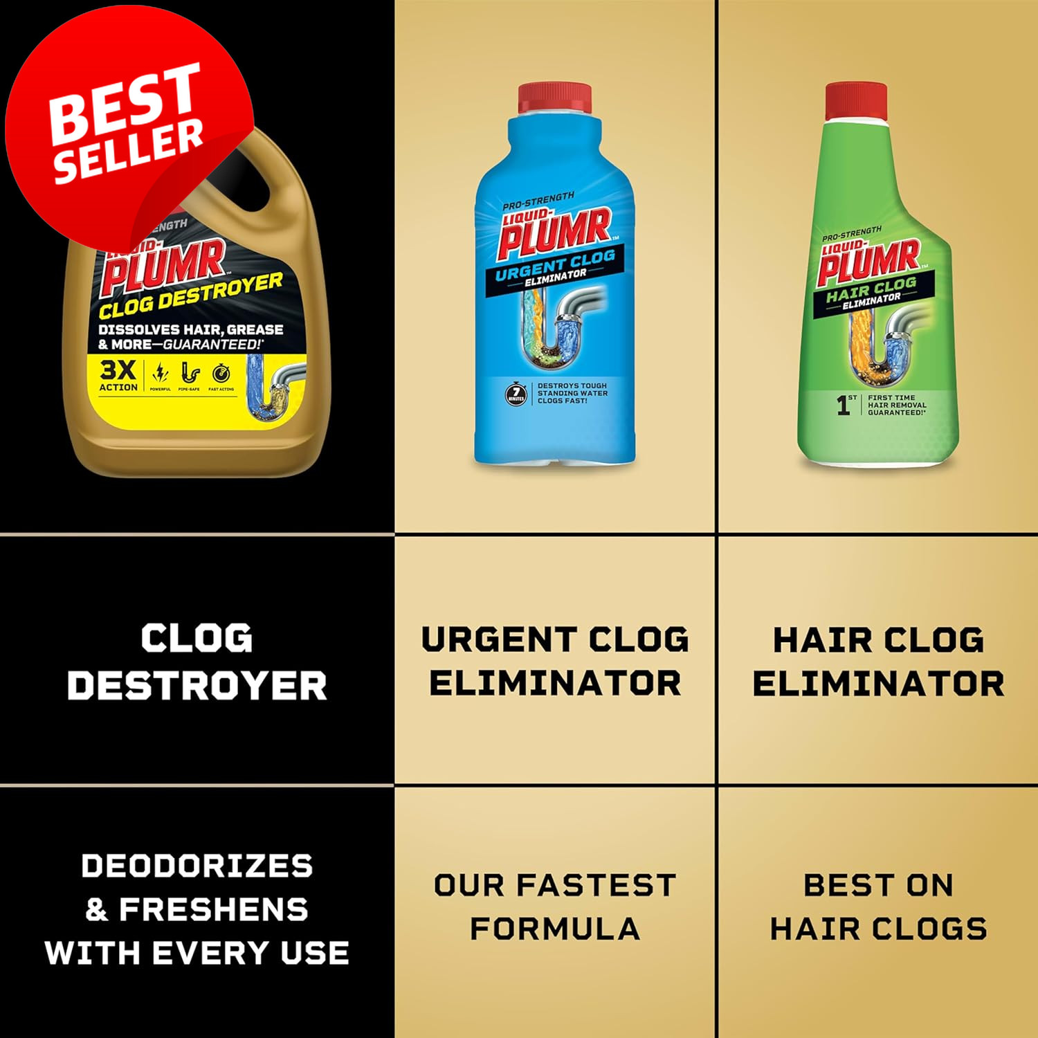 Liquid Plumr Pro Strength Drain Cleaner Clog Destroyer 32 Oz – US