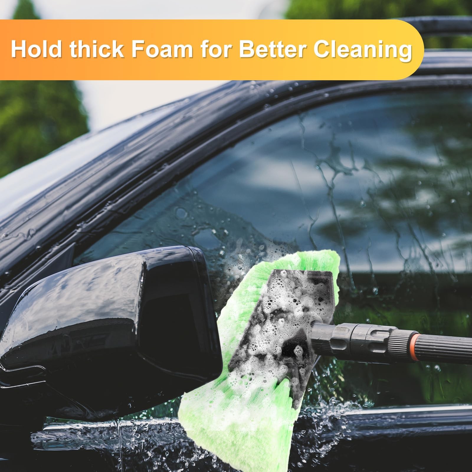 Car Wash Brush Head with Soft Detailing Bristle Flow Thru Car Cleaning Brush …