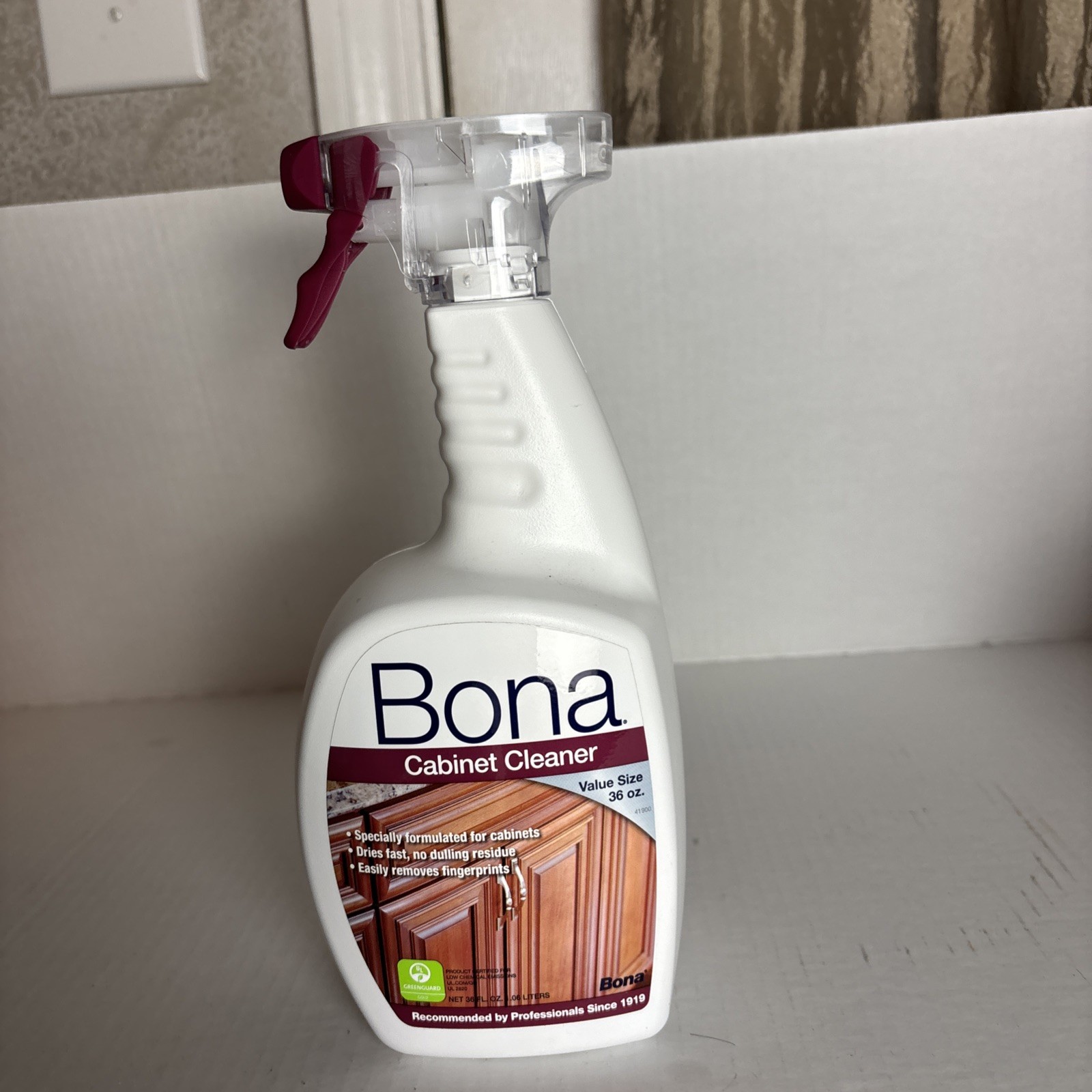 Bona Wood Cabinet Cleaner JUMBO 36 oz Trigger Spray FULL
