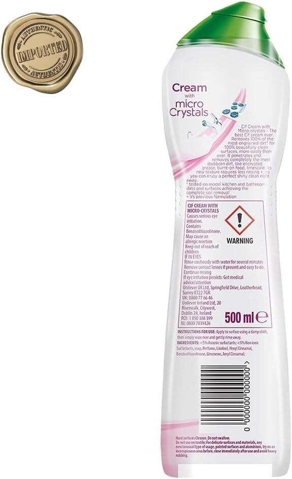 3 PK Cif Pink Multipurpose Surface Cleaner Cream for Kitchen & Bath Floral 500ml