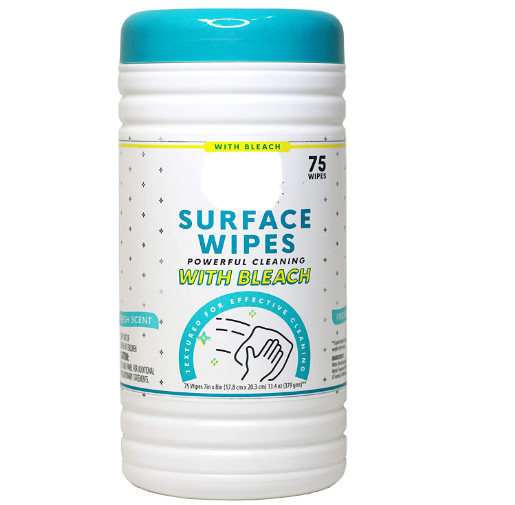 Evident Surface Cleaning Wipes with Bleach – 75 Count – Fresh Scent