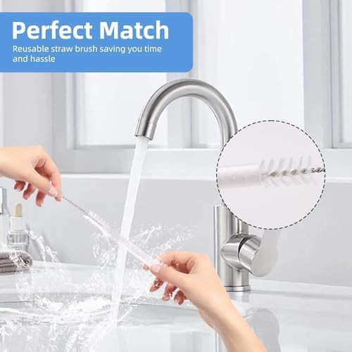 Water Bottle Cleaner Kit for Owala 24/32/40oz,3 Pack | Extra Long Silicone Bottl