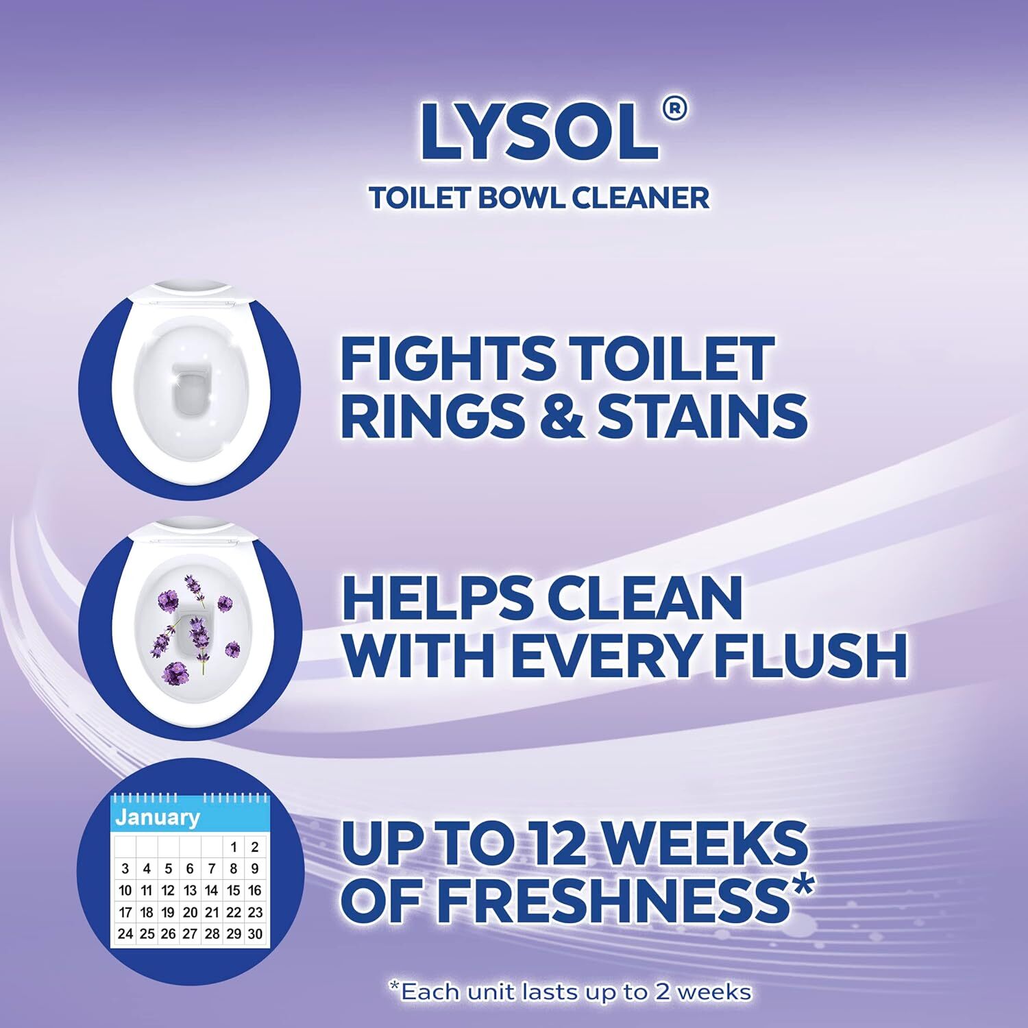 Lysol Click Gel Automatic Toilet Bowl Cleaner, Lavender Fields