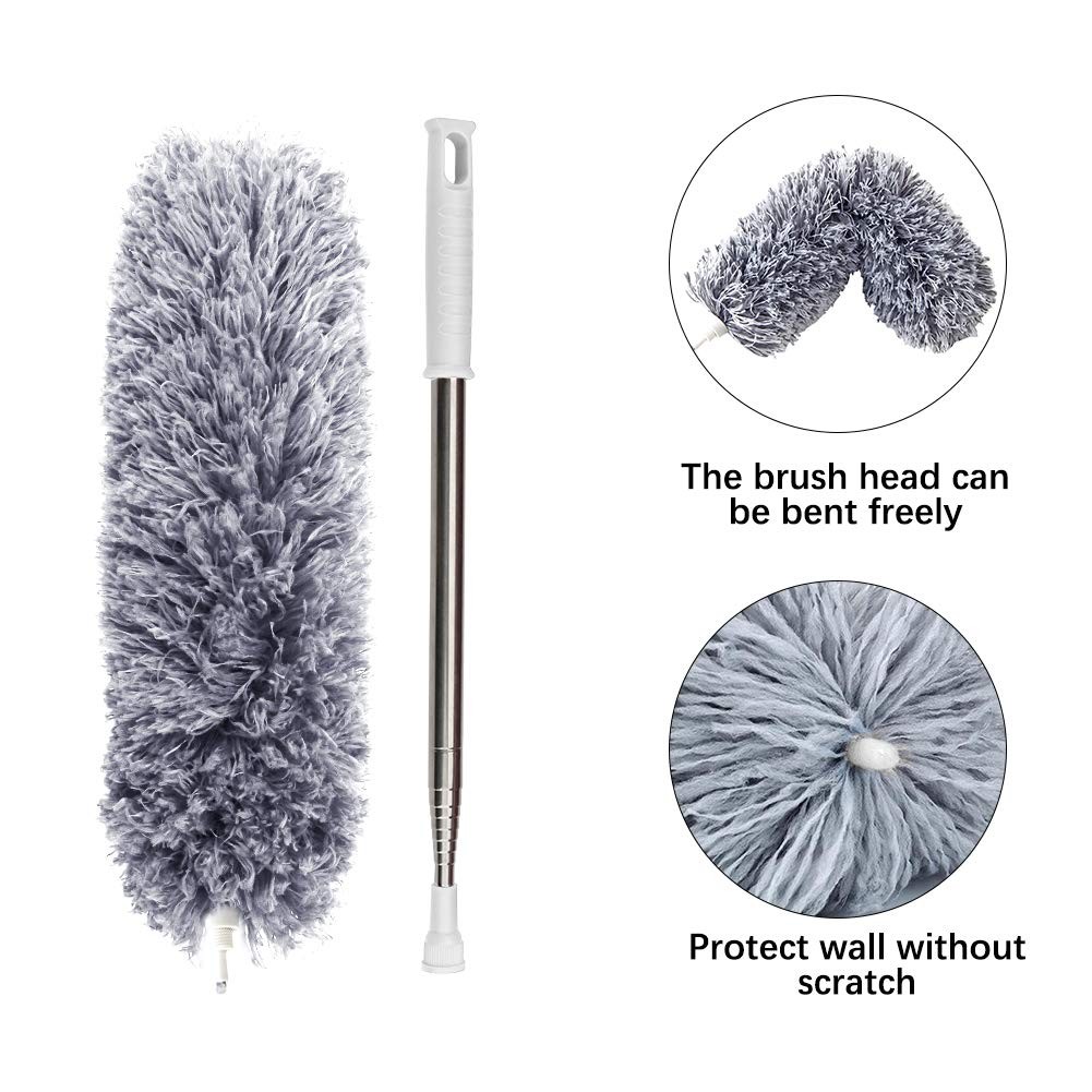 Feather Cleaning Duster With Handle Telescoping Extendable 100 Extra Long Pole
