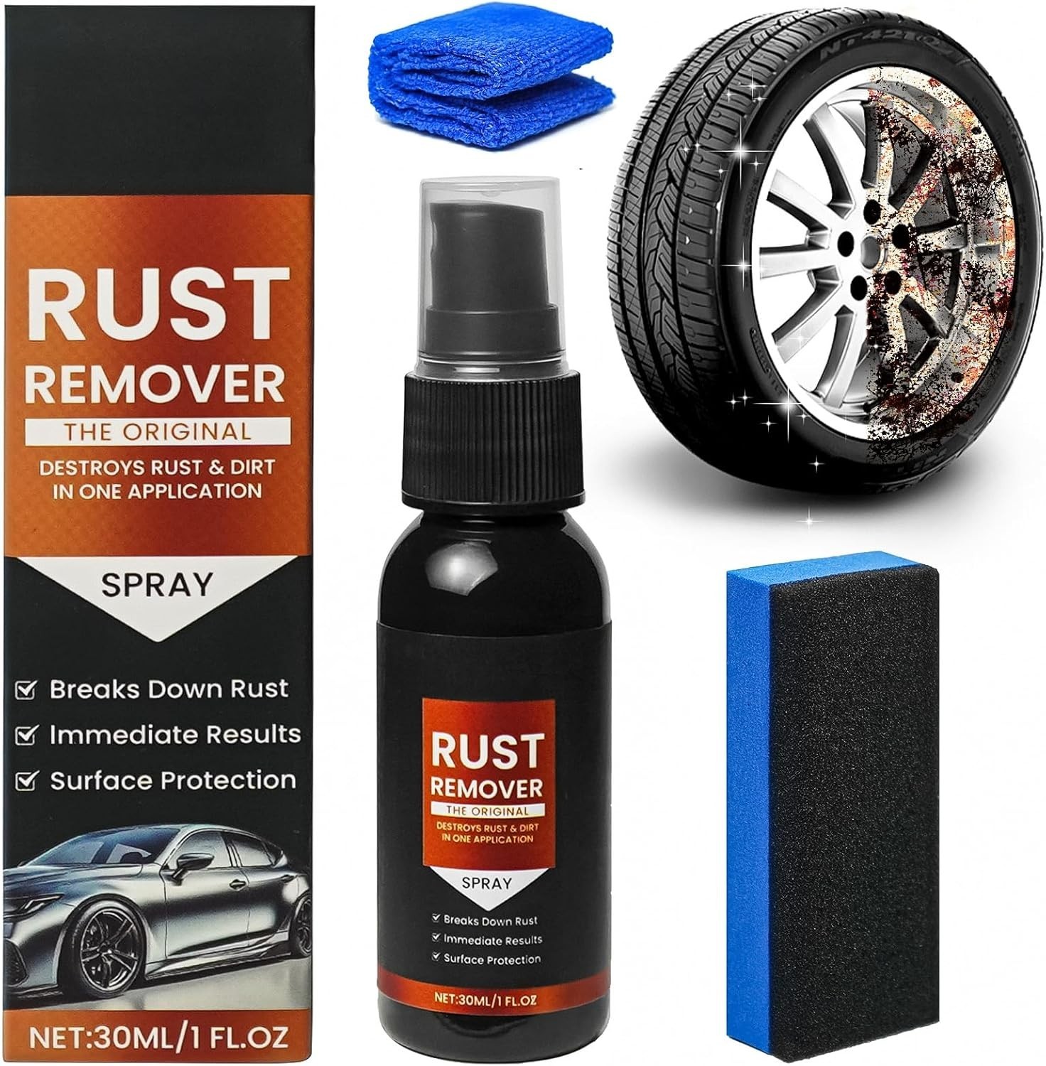 Limpiador De Oxido Removedor De Oxido Para Limpiar Metal Pintura Desoxidar Rust