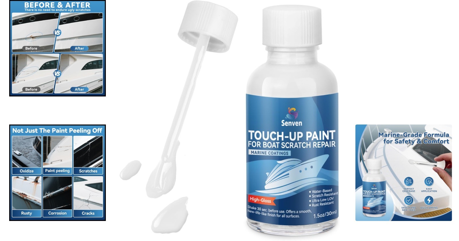 Waterproof Marine Scratch Repair Paint Pen – Durable & Easy to Use 30ml