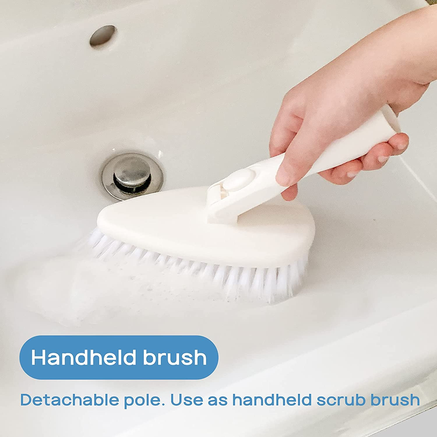 Shower Scrubber Cleaning Brush Combo Bath Tub Tile Cleaner Scrubber Brush with 5