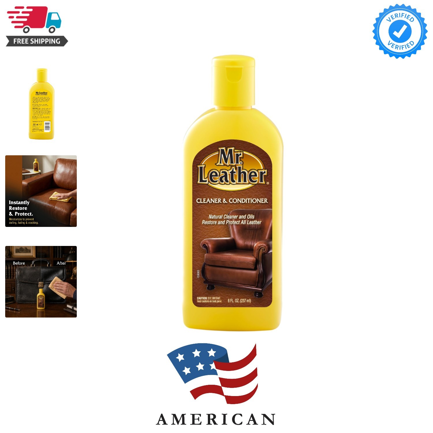 Cleaner and Conditioner 8 oz – Restores & Protects All Leather with Natural O…