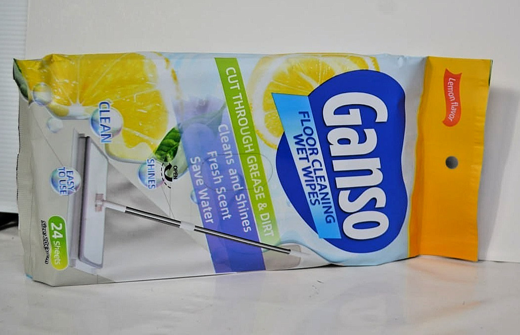 Ganso Floor Cleaning Wet Wipes 24 Sheets | Multipurpose Mop Refill Pads Cleaner