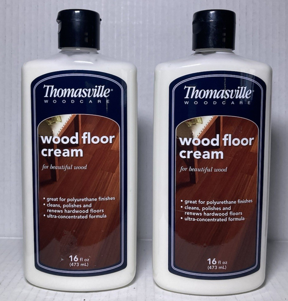 2 Pack Thomasville Wood Care Floor Cream 16 oz No Wax Silicone Discontinued