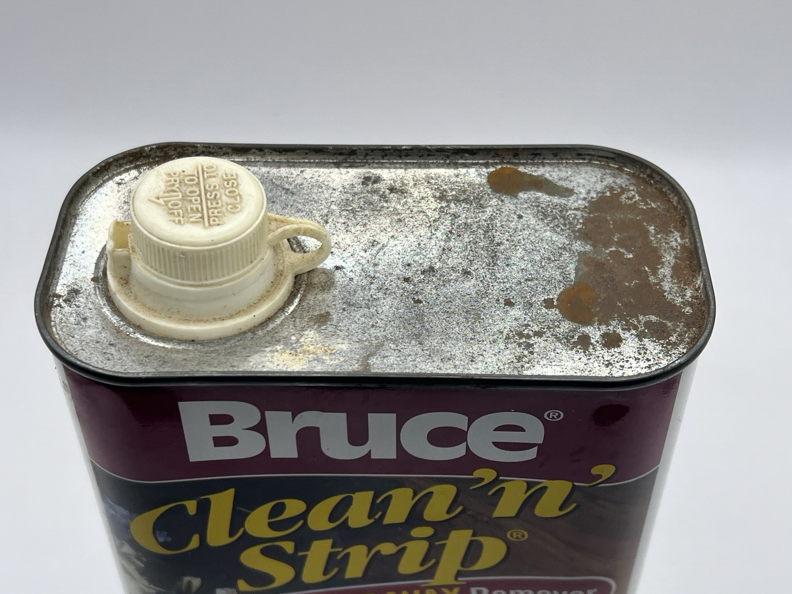 Bruce CLEAN ‘N’ STRIP Wood Cleaner & Wax Remover 1qt/32oz HALF FULL 50% Tin Can