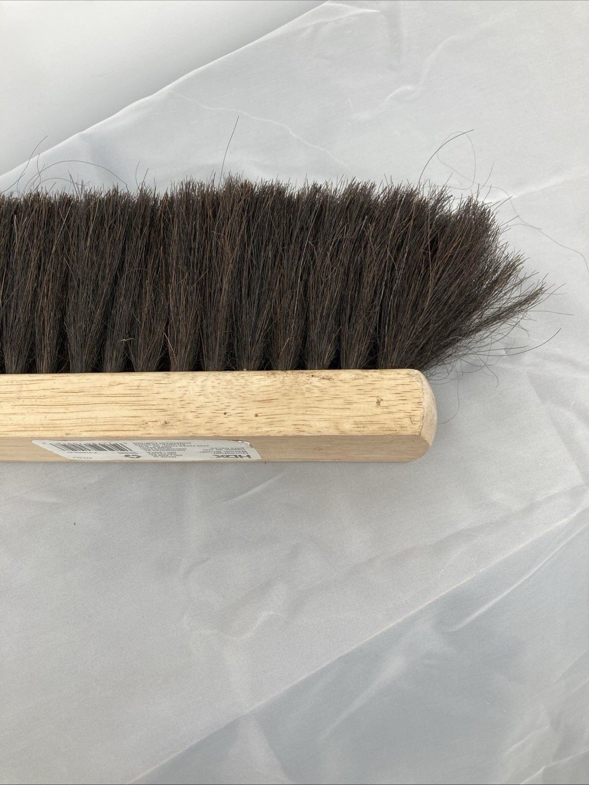 HDX 13.5 in. Wooden Handle 8 in. Horsehair Bench Brush -Flared Design 2-1/2 in