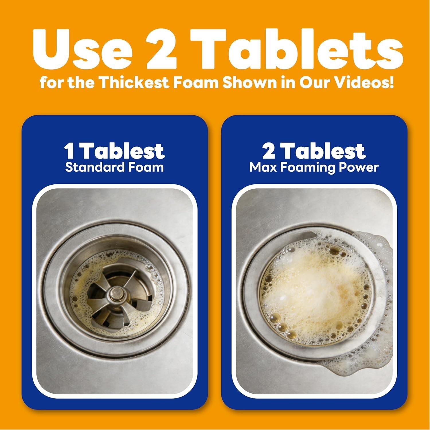 30ct Lemon Foaming Tablets: Eco-Friendly Garbage Disposal Cleaner & Deodorizer