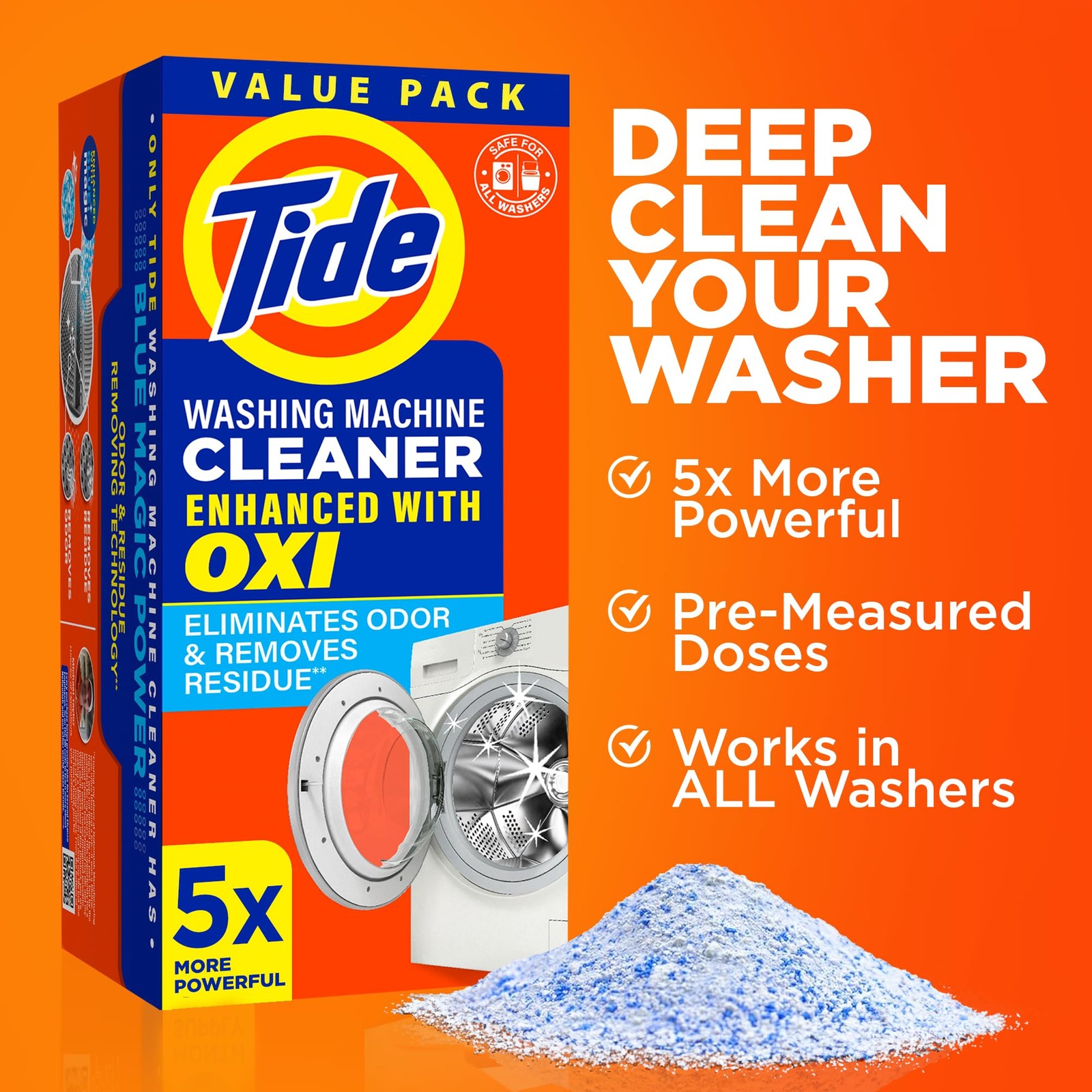 Tide Washing Machine Cleaner, 7-Count Single Use