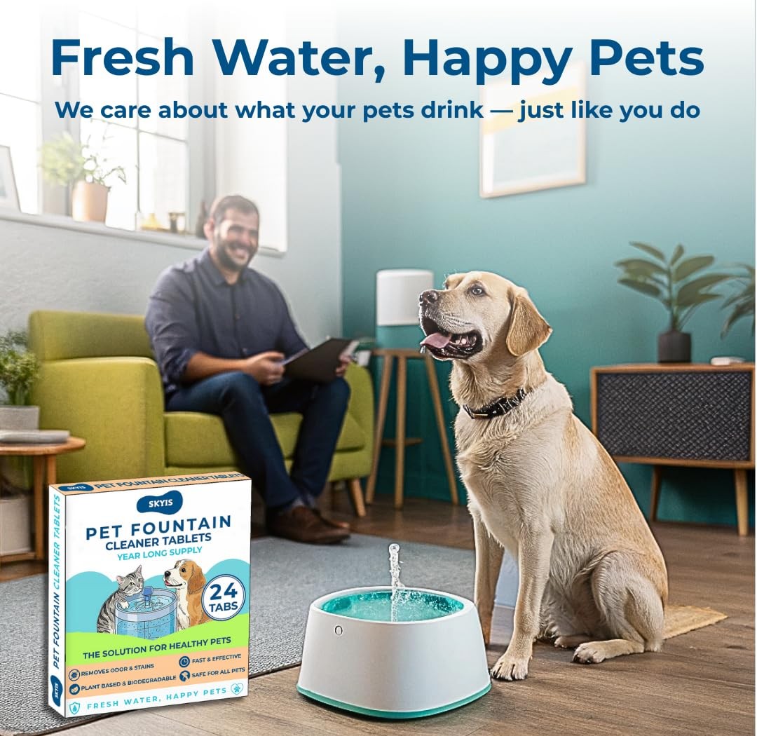 Pet Fountain Cleaner 36-Pack Cat & Dog Water Fountain Cleaning Kit Removes Li…