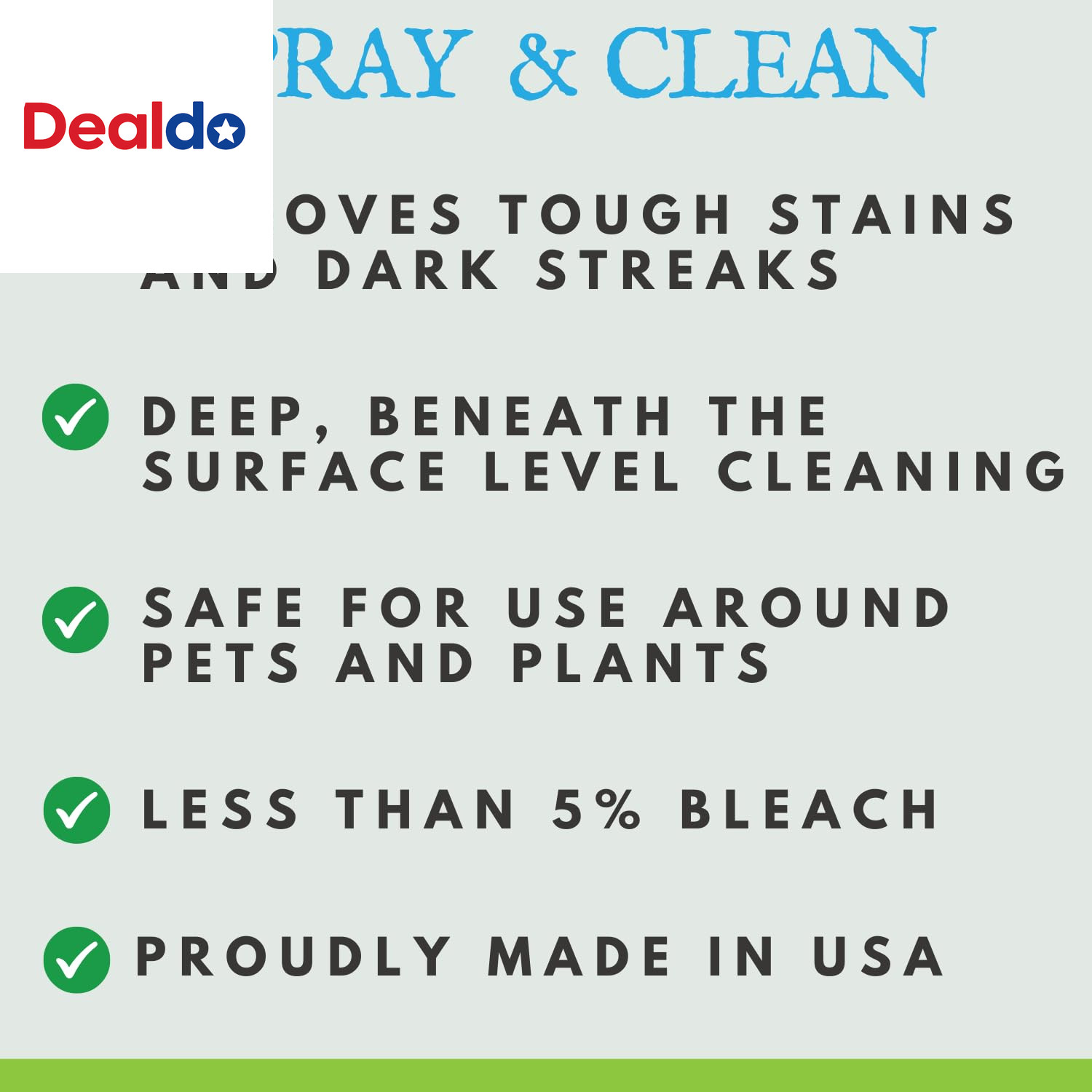 Wash Safe™ SPRAY & CLEAN Commercial-Strength Composite Deck Cleaner | Remove Bla