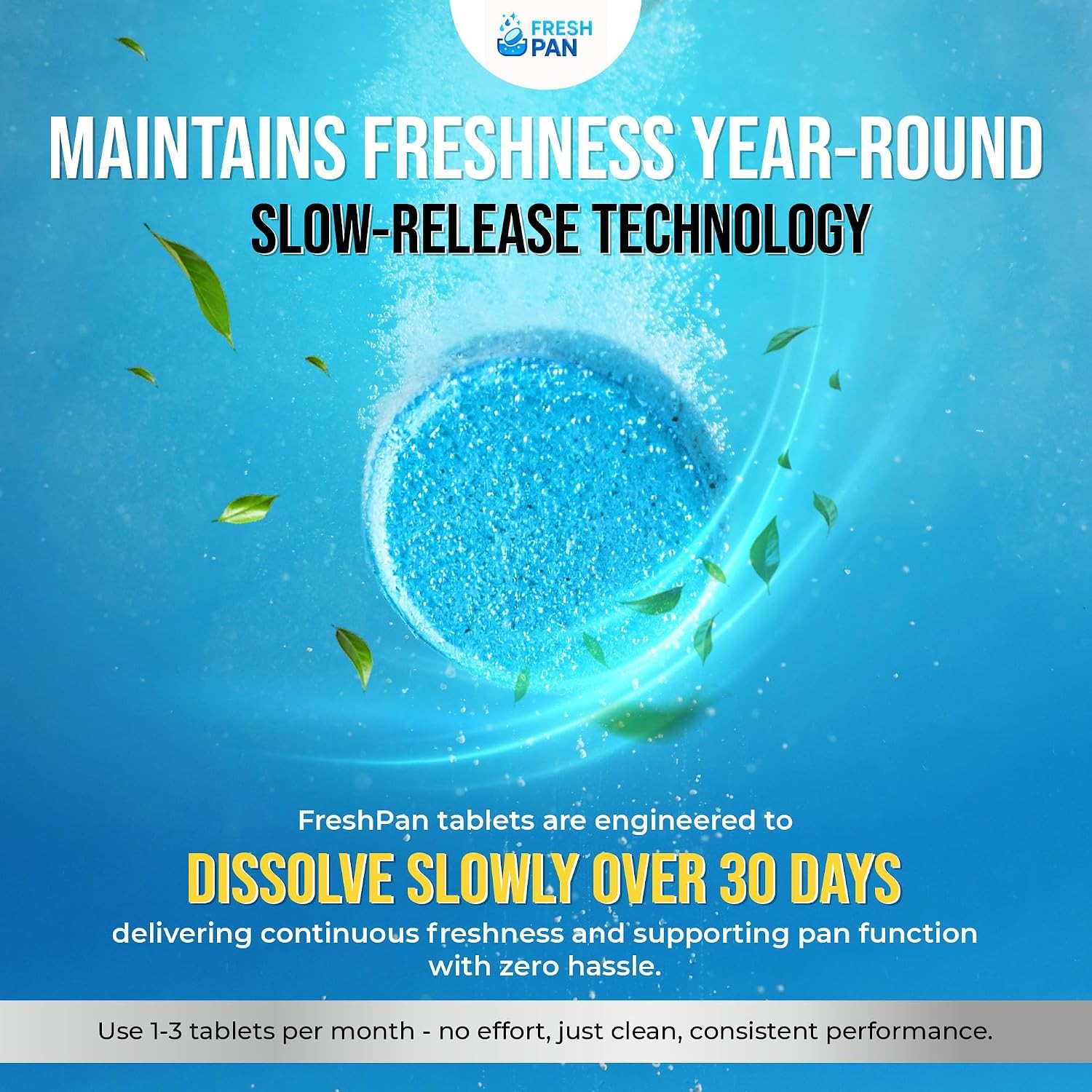 FreshPan AC Drain Pan Tablets 100-pack 4 Year Supply of Slow Release Condensate