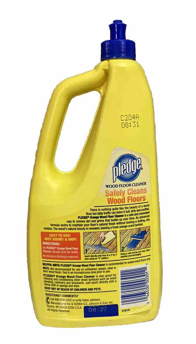 SC Johnson PLEDGE Orange Scent Wood Floor Cleaner No Dulling/Oily Residue 32 oz