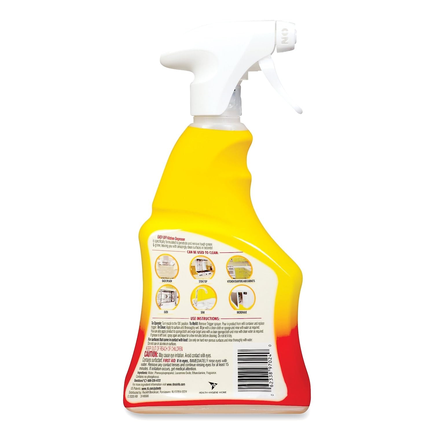 Specialty Kitchen Degreaser Cleaner, Clear, Lemon, 16 Fl Oz