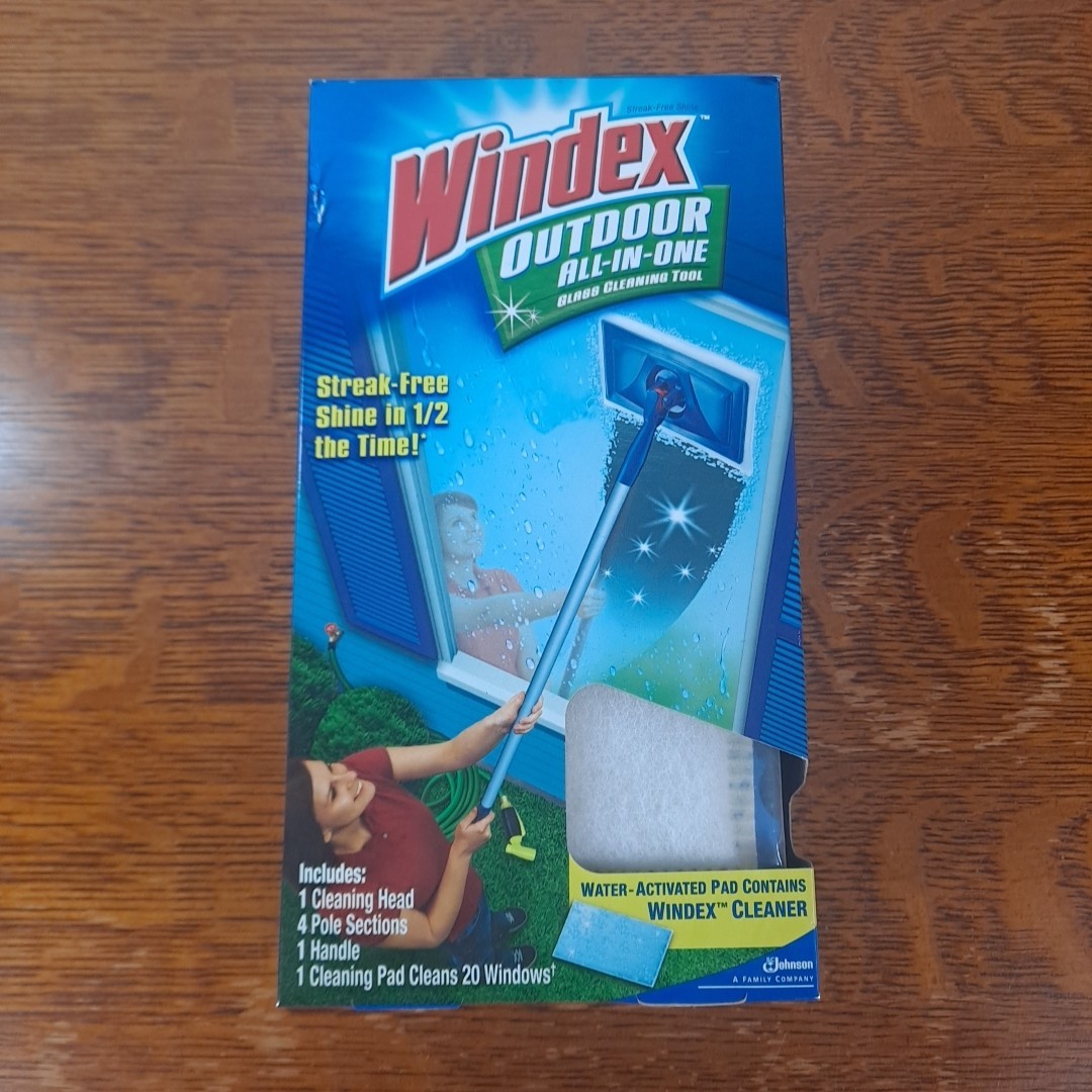 Windex Outdoor All-In-One Glass & Window Cleaning Tool Starter Kit NEW & SEALED