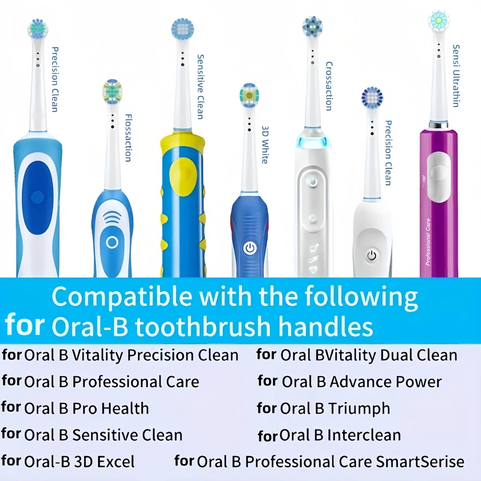 4/12/16/20 Pcs Replacement Toothbrush Heads Compatible with Oral-B Braun Gift
