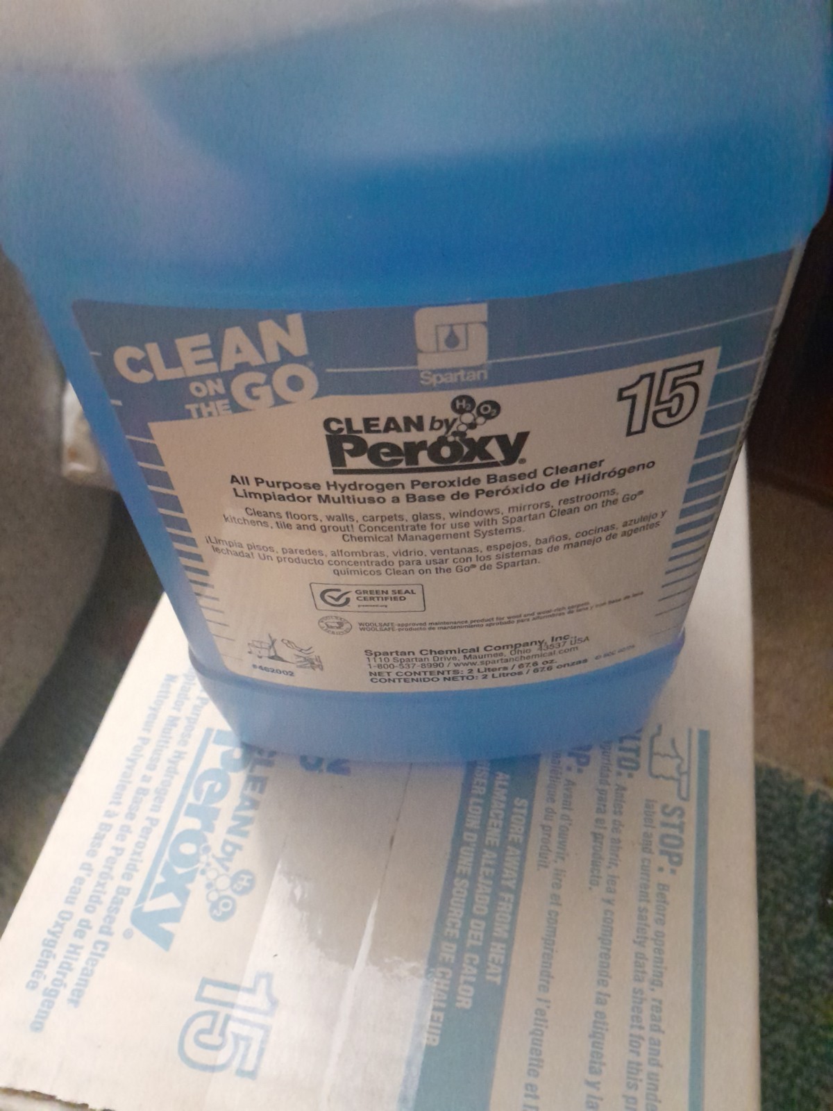 2 Liter Clean by Peroxy Spring Rain Scent Multi-Purpose Cleaner Light Blue