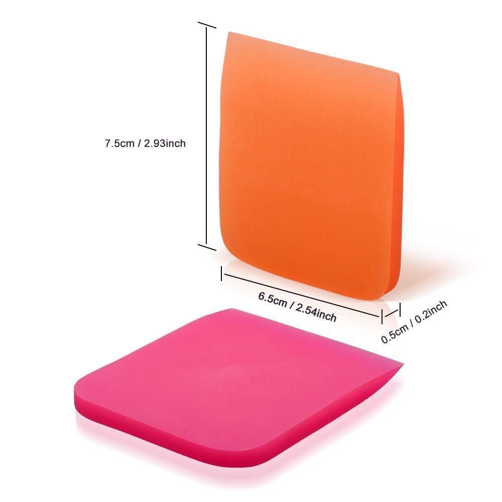 EHDIS Small Squeegee 2pcs Soft Rubber PPF Squeegee Wrapping Scraper for Curve…