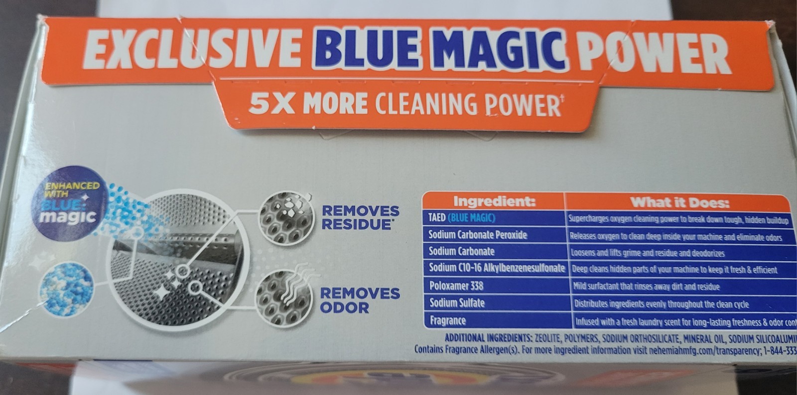Tide OXI WASHING MACHINE CLEANER 6 Pouches 2.6 oz Each Total 15.8oz * BRANDNEW *