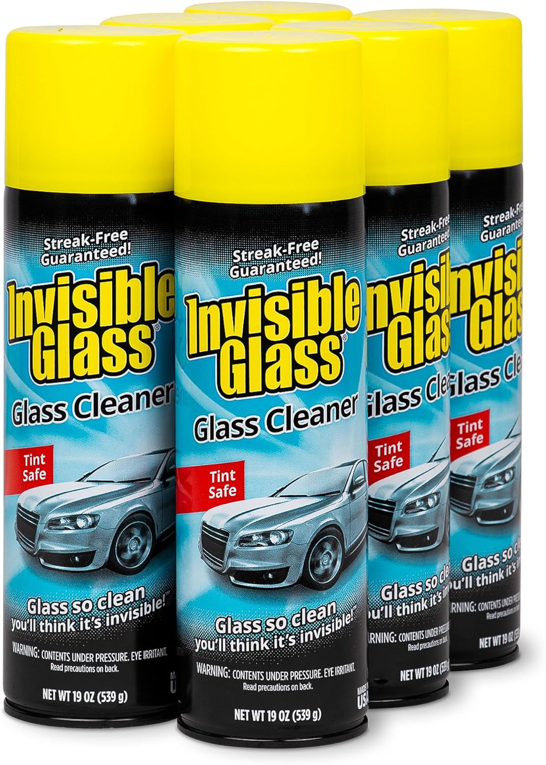 Invisible Glass 91164-6PK Premium Aerosol Glass Cleaner Spray for Car Windshield