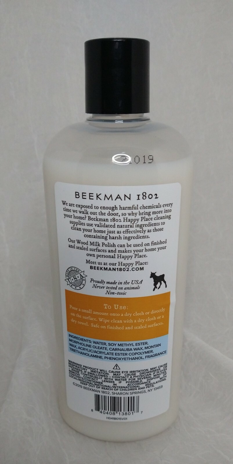 Beekman 1802 Happy Place Wood Milk Polish with Goat Mitt, 20 oz, New, Ship Free